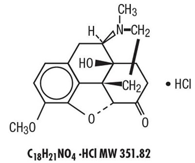 Oxycodone Hydrochloride Structural Formula - Oxycodone Structure
